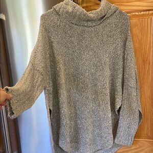 Grace Heathered Gray Cowl Neck Sweater